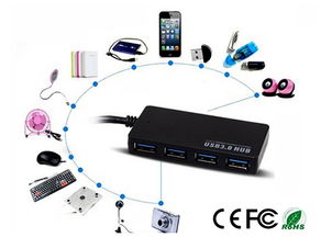 新设计 USB 3.0 集线器 专为MacBook打造的Type-C至4端口USB 3.0扩展坞